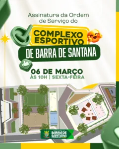 Prefeito Jurema Barreto confirma Ordem de Serviço do Complexo Esportivo de Barra de Santana