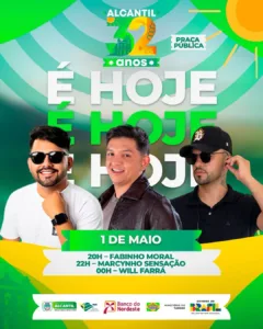 Prefeitura de Alcantil realiza shows em praça pública pelos 32 anos