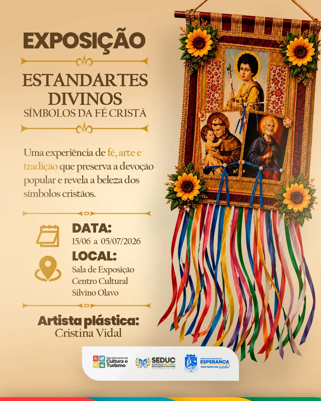 Prefeitura de Esperança promove exposição sobre símbolos da fé cristã