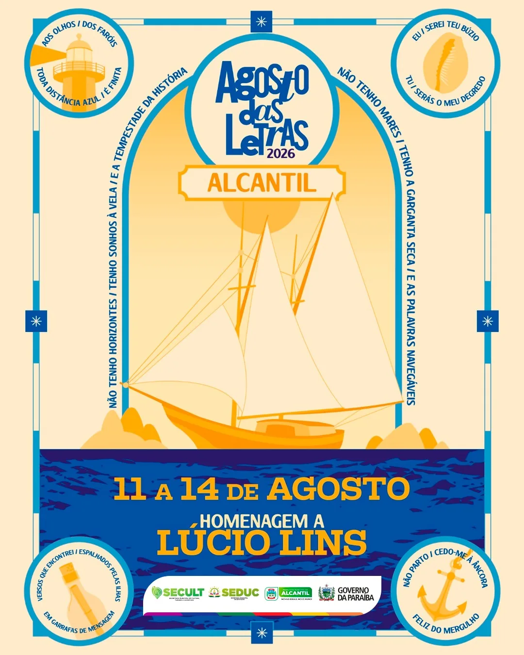 Alcantil recebe o Agosto das Letras 2026 com homenagem a Lucio Lins