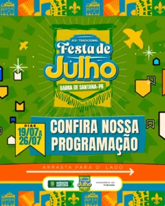 Tudo pronto para a Festa de Julho em Barra de Santana, um dos maiores eventos culturais da região