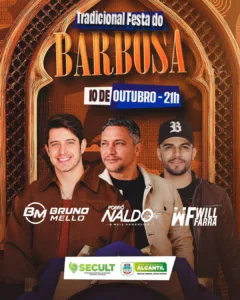 Prefeitura de Alcantil realiza Festa do Barbosa com três atrações musicais no sábado