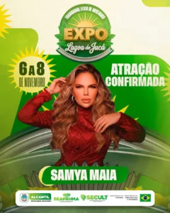 Cantora Samya Maia é confirmada na Expo Lagoa do Jucá, em Alcantil